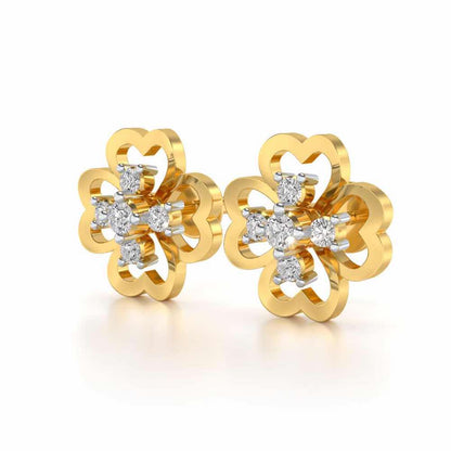 Dagon Silver Studs - Yellow Gold - Image 3