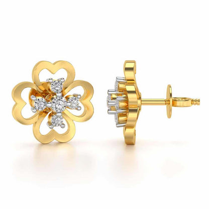 Dagon Silver Studs - Yellow Gold - Image 4