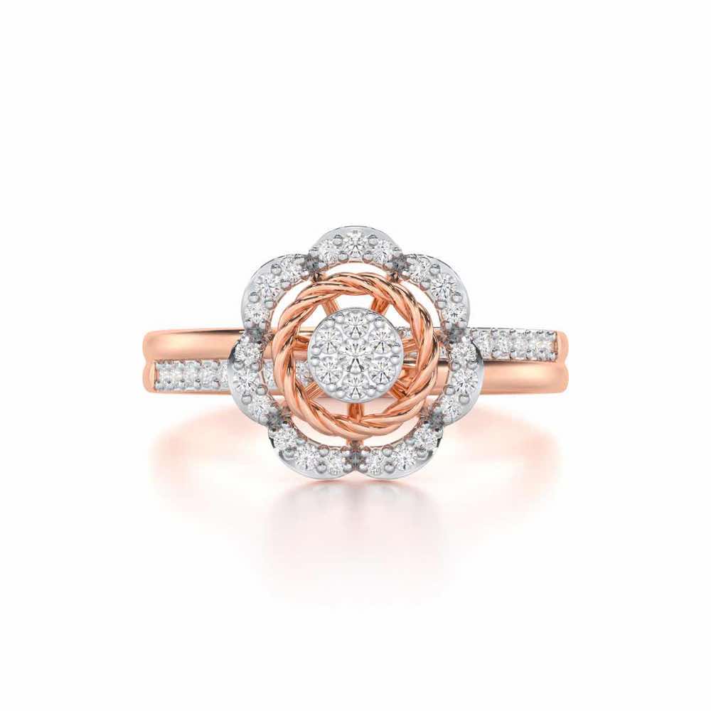 Daisy Delight Silver Ring - Rose Gold - Image 4