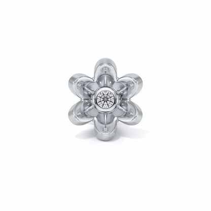 Daisy Silver Watch Pin - White Gold - Image 2