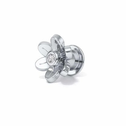 Daisy Silver Watch Pin - White Gold - Image 3