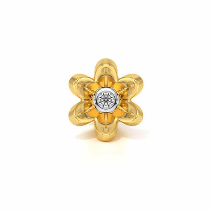 Daisy Silver Watch Pin - Yellow Gold - Image 2