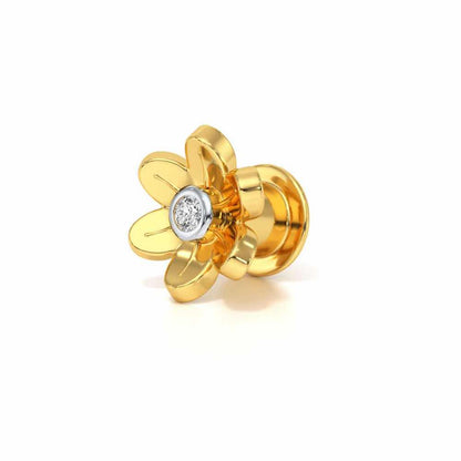Daisy Silver Watch Pin - Yellow Gold - Image 3