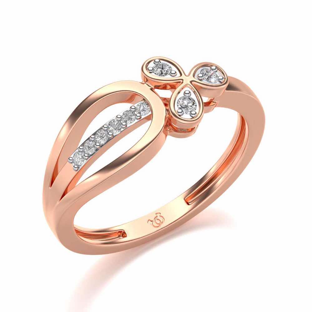 Daksha Silver Ring - Rose Gold - Image 1