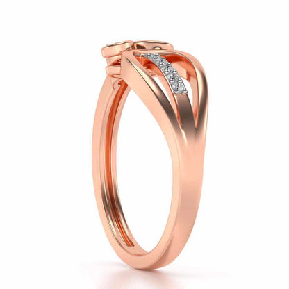 Daksha Silver Ring - Rose Gold - Image 3