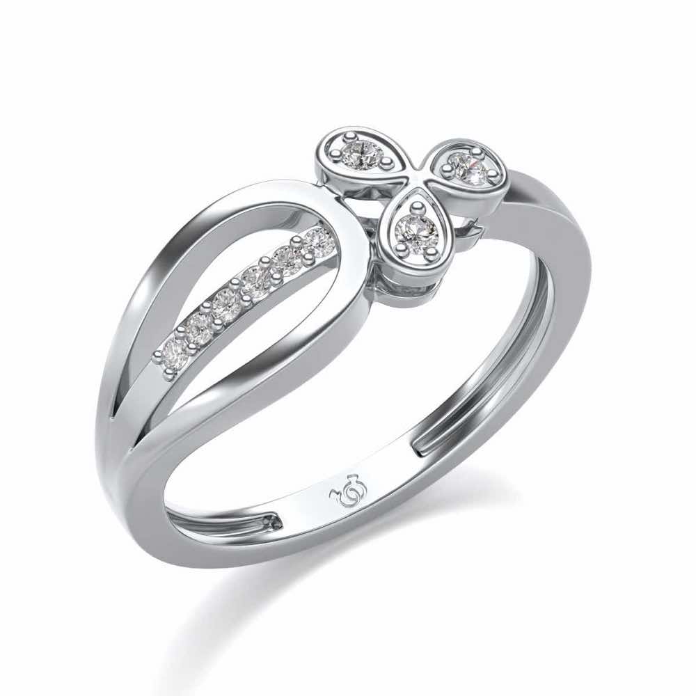 Daksha Silver Ring - White Gold - Image 1