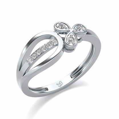 Daksha Silver Ring - White Gold - Image 1