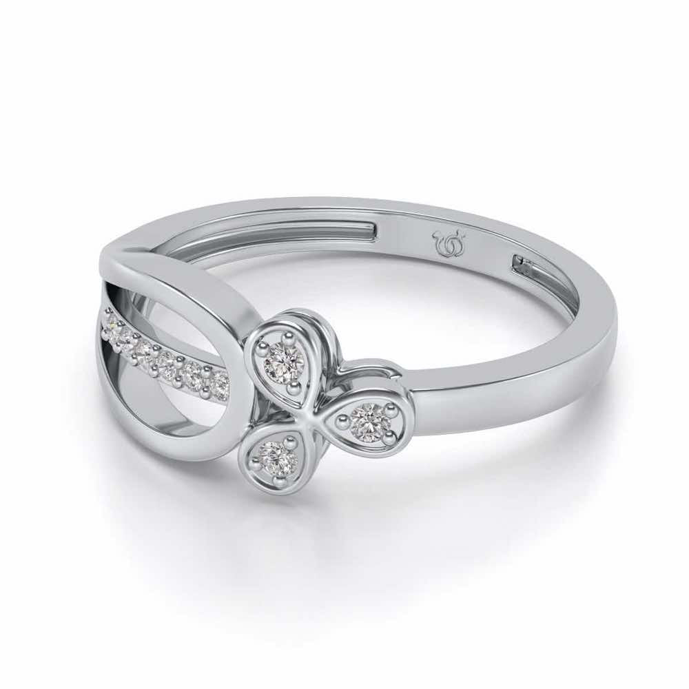 Daksha Silver Ring - White Gold - Image 2
