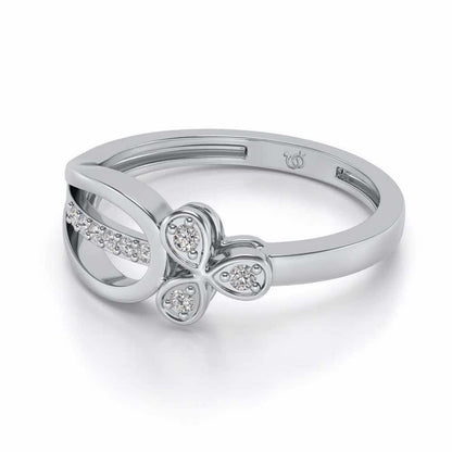 Daksha Silver Ring - White Gold - Image 2
