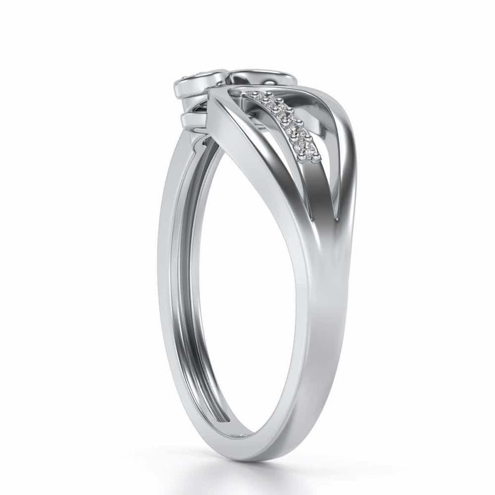 Daksha Silver Ring - White Gold - Image 3