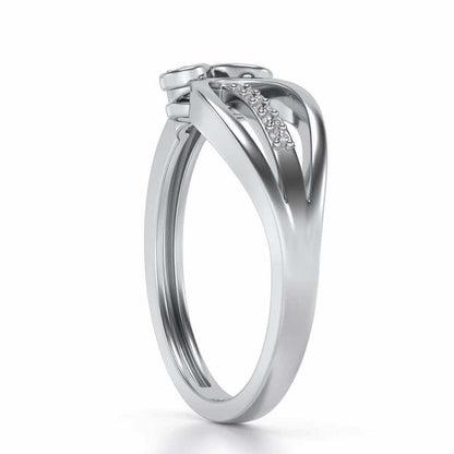 Daksha Silver Ring - White Gold - Image 3