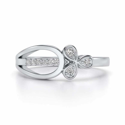 Daksha Silver Ring - White Gold - Image 4