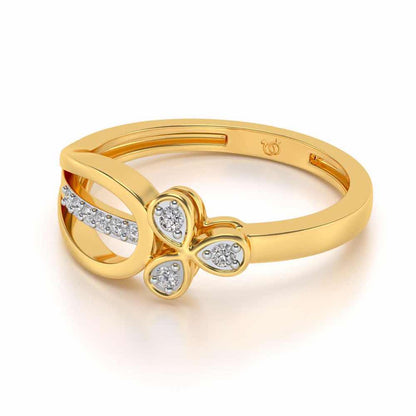Daksha Silver Ring - Yellow Gold - Image 2