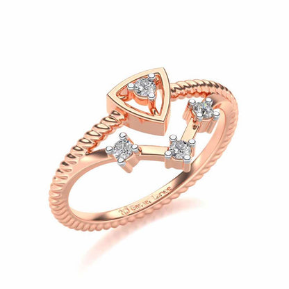 Dalja Silver Ring - Rose Gold - Image 1