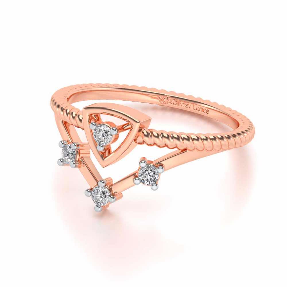Dalja Silver Ring - Rose Gold - Image 2