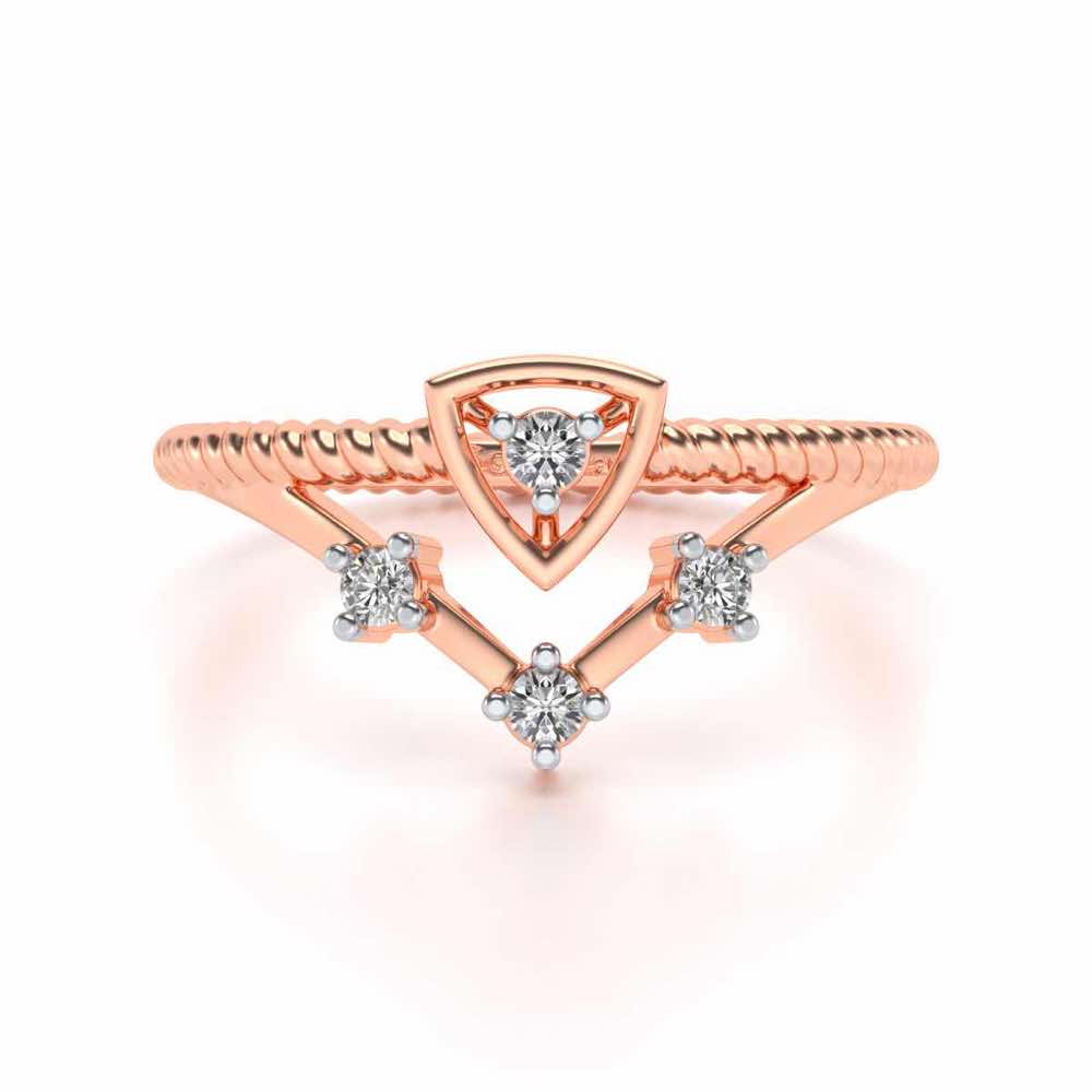 Dalja Silver Ring - Rose Gold - Image 4