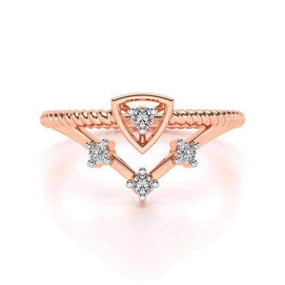 Dalja Silver Ring - Rose Gold - Image 4