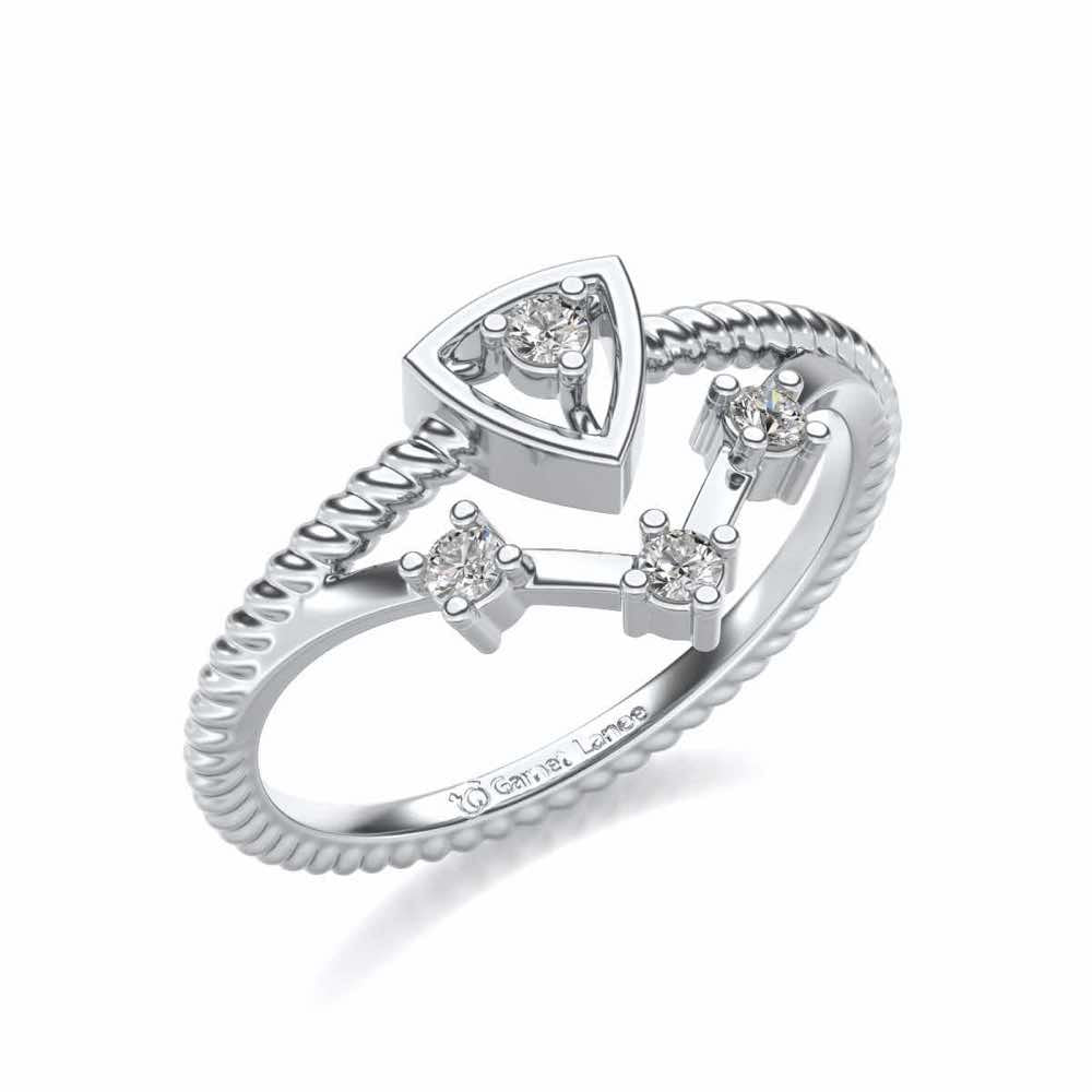 Dalja Silver Ring - White Gold - Image 1