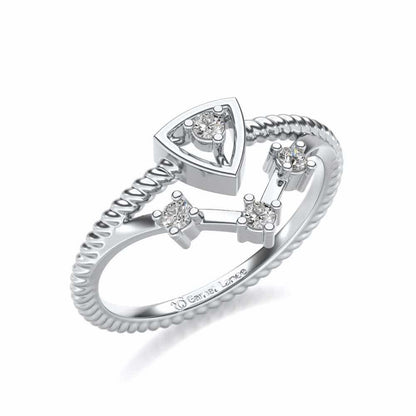Dalja Silver Ring - White Gold - Image 1