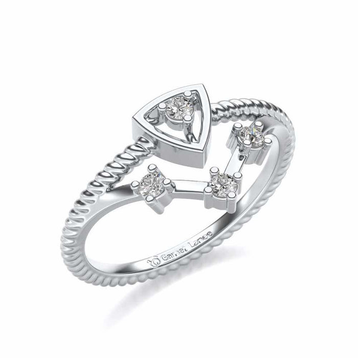 Dalja Silver Ring - White Gold - Image 1