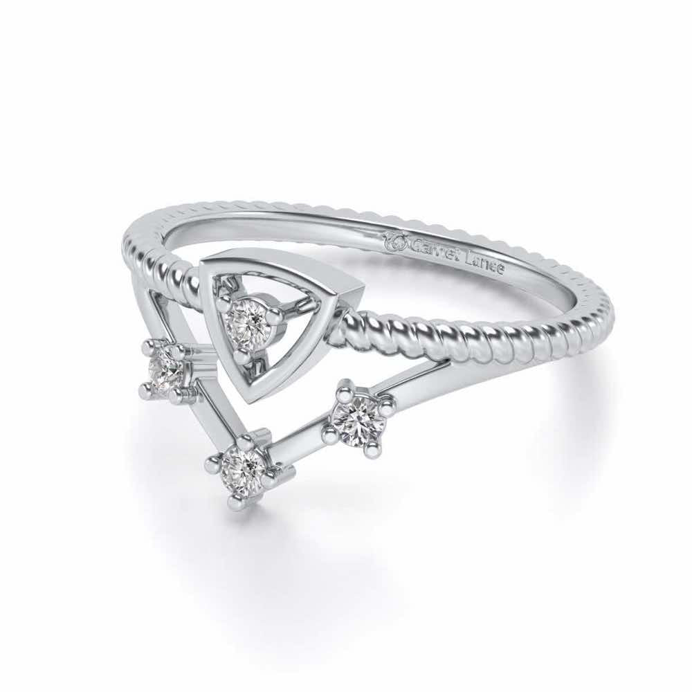 Dalja Silver Ring - White Gold - Image 2