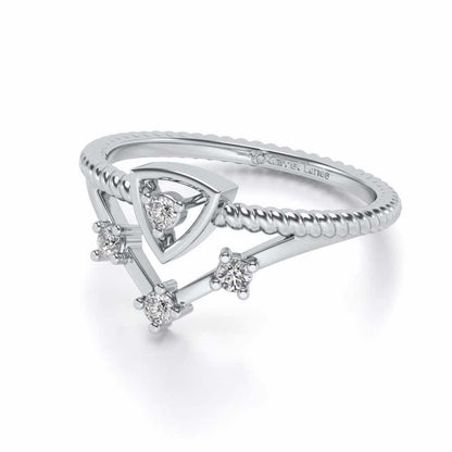 Dalja Silver Ring - White Gold - Image 2