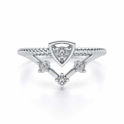 Dalja Silver Ring - White Gold - Image 4