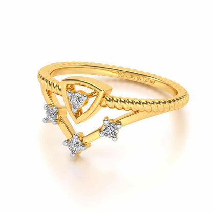 Dalja Silver Ring - Yellow Gold - Image 2