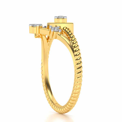 Dalja Silver Ring - Yellow Gold - Image 3