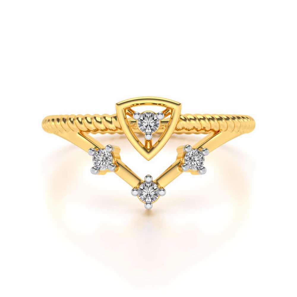 Dalja Silver Ring - Yellow Gold - Image 4