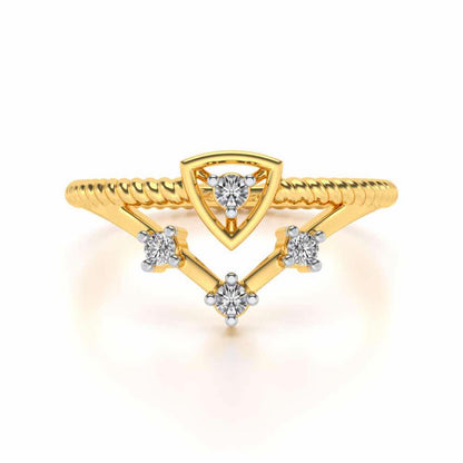 Dalja Silver Ring - Yellow Gold - Image 4