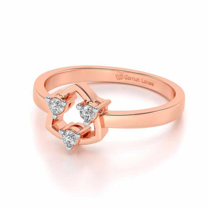 Damini Silver Ring - Rose Gold - Image 2