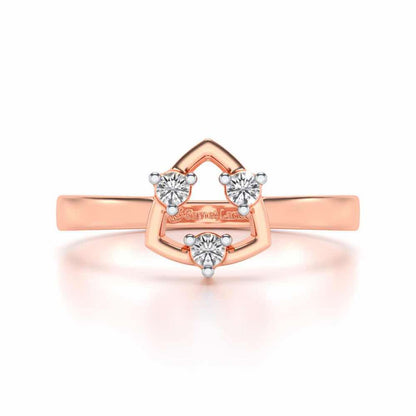 Damini Silver Ring - Rose Gold - Image 4
