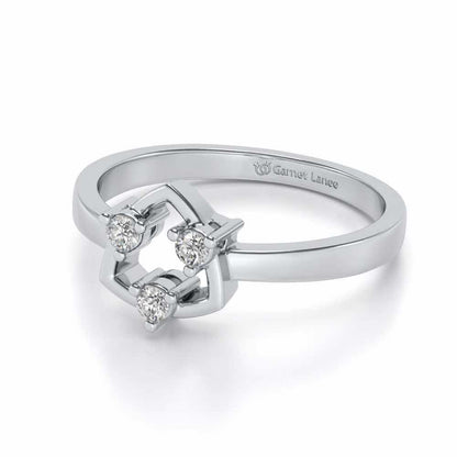 Damini Silver Ring - White Gold - Image 2