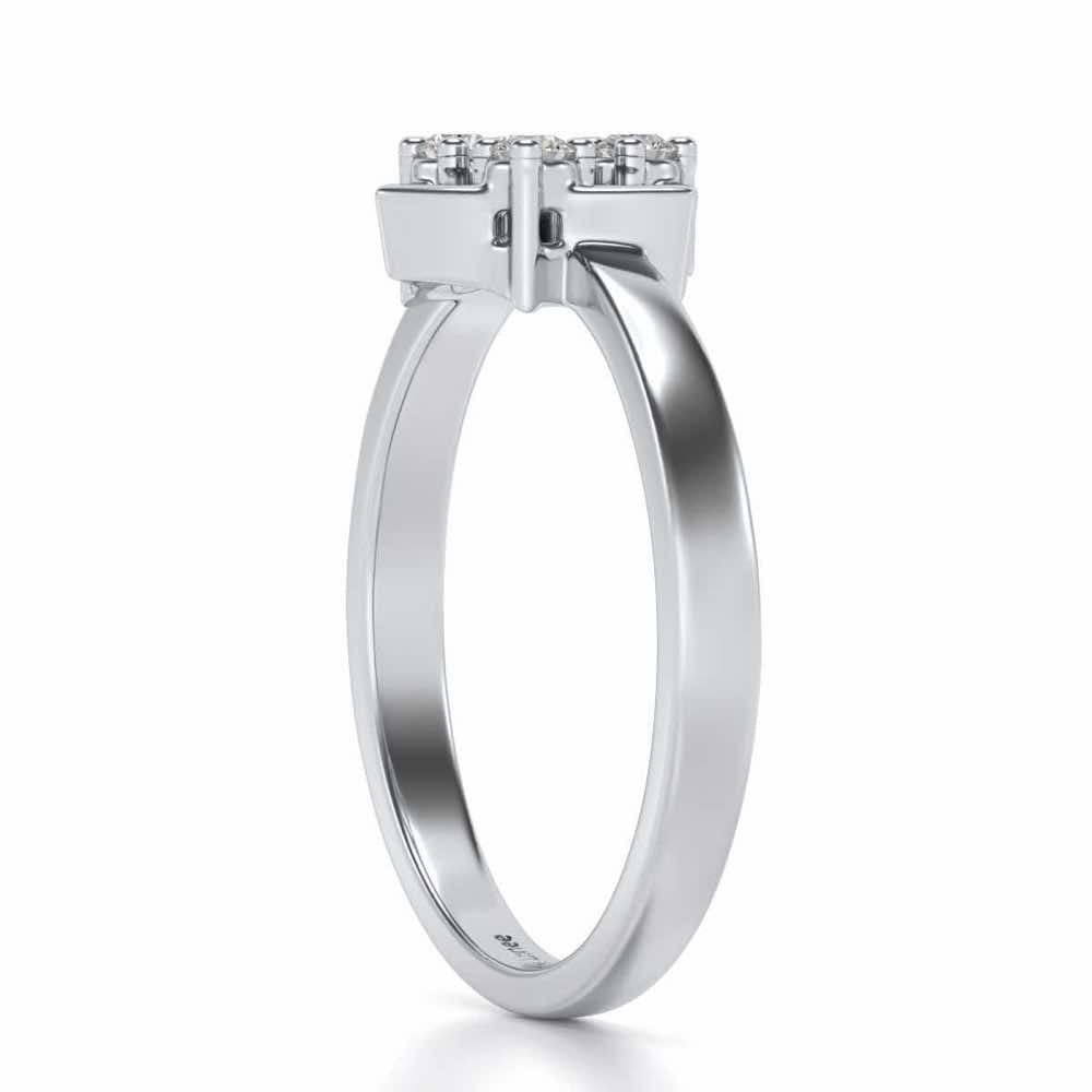 Damini Silver Ring - White Gold - Image 3
