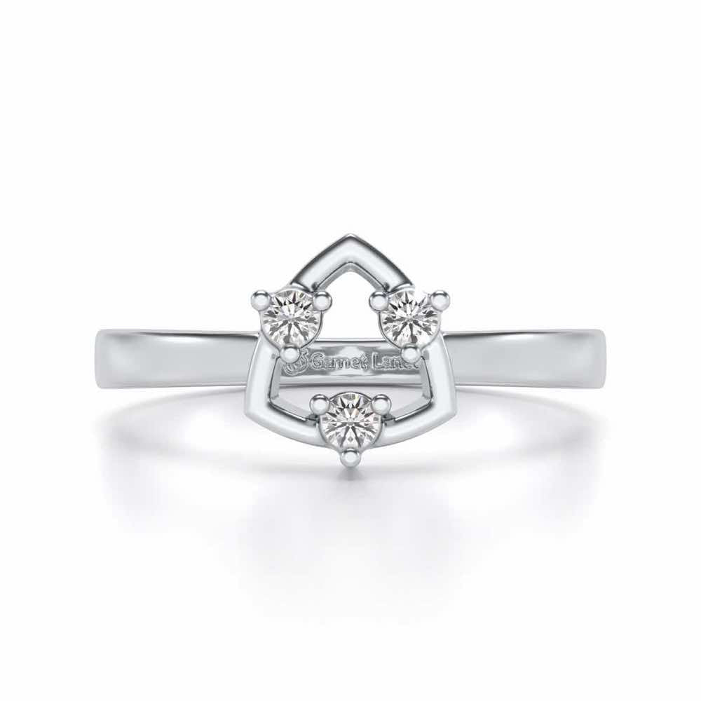 Damini Silver Ring - White Gold - Image 4