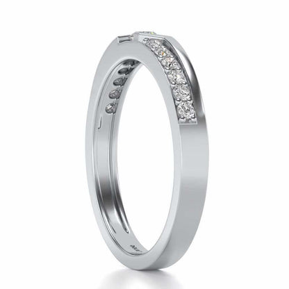 Damsel Solitaire Silver Ring - White Gold - Image 3
