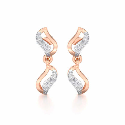 Dance Charms Silver Earrings - Rose Gold - Image 1