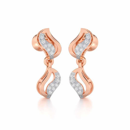 Dance Charms Silver Earrings - Rose Gold - Image 2