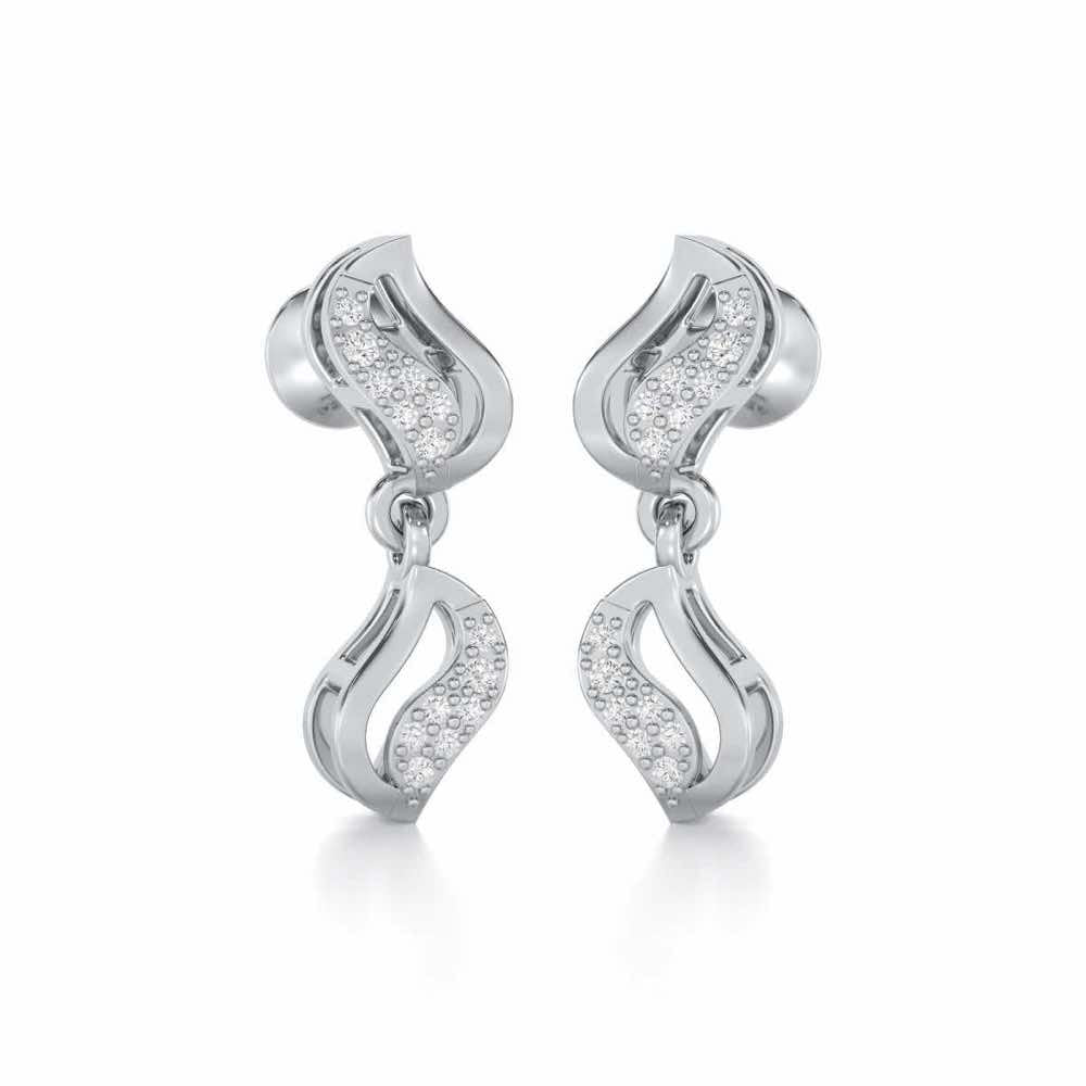 Dance Charms Silver Earrings - White Gold - Image 2