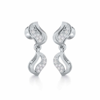 Dance Charms Silver Earrings - White Gold - Image 2