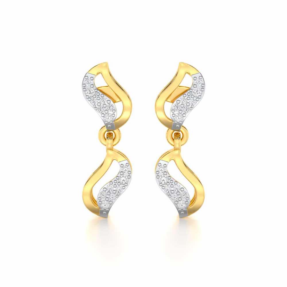 Dance Charms Silver Earrings - Yellow Gold - Image 1