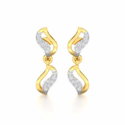 Dance Charms Silver Earrings - Yellow Gold - Image 1