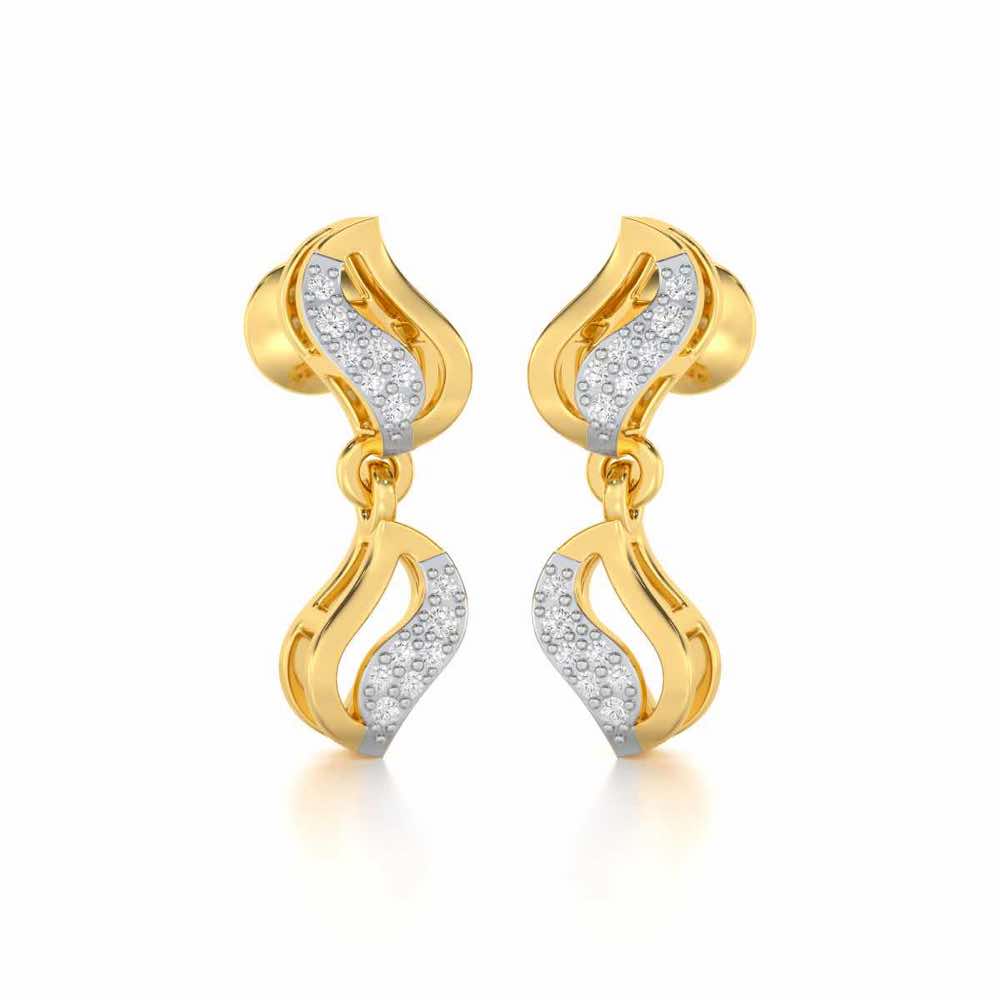 Dance Charms Silver Earrings - Yellow Gold - Image 2