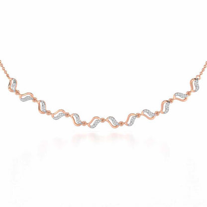 Dance Charms Silver Necklace - Rose Gold - Image 1