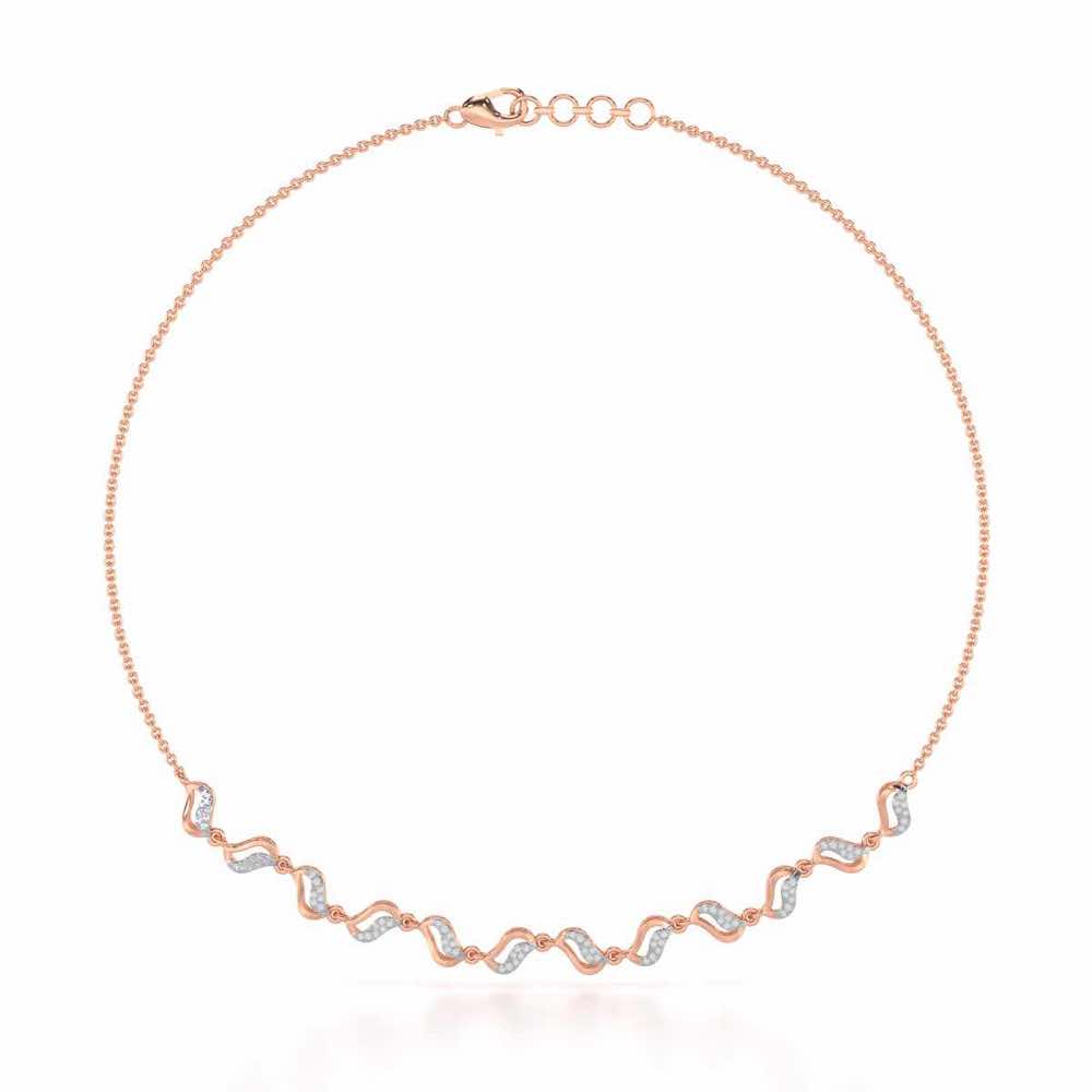 Dance Charms Silver Necklace - Rose Gold - Image 2