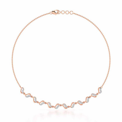 Dance Charms Silver Necklace - Rose Gold - Image 2