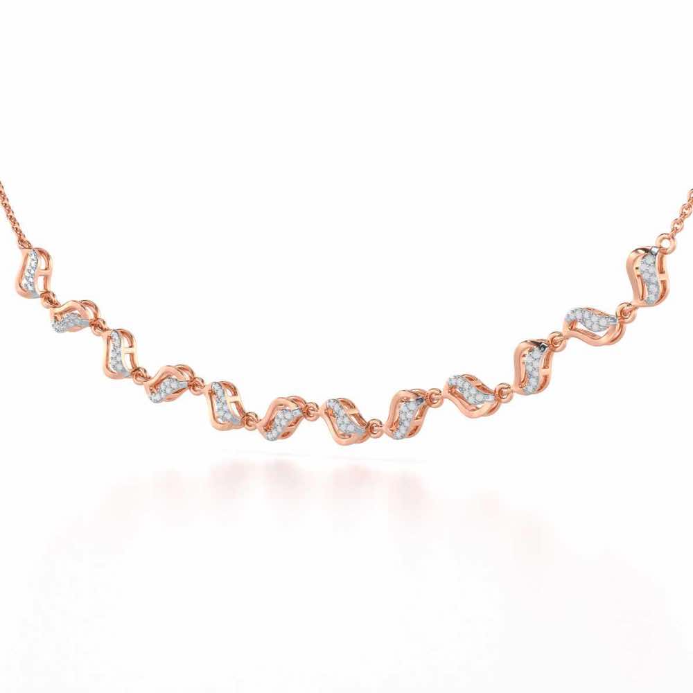 Dance Charms Silver Necklace - Rose Gold - Image 3