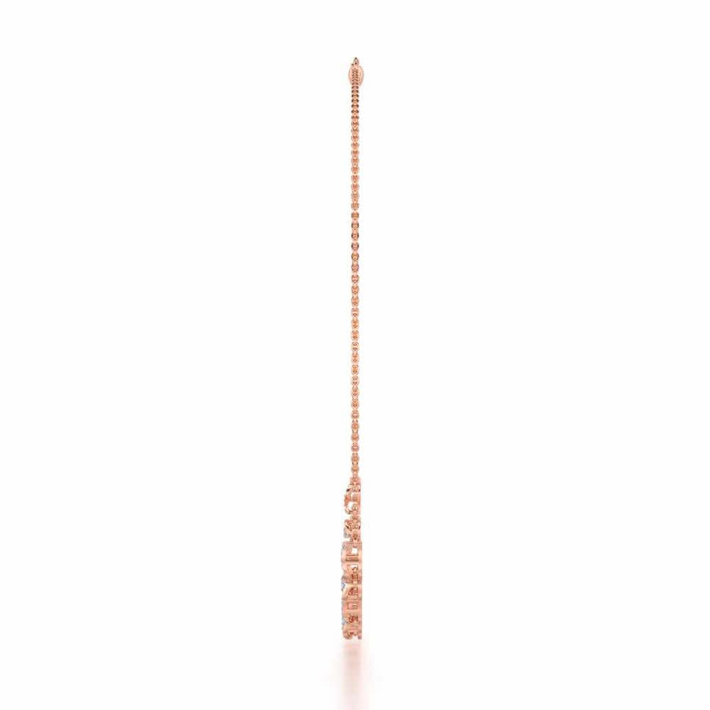 Dance Charms Silver Necklace - Rose Gold - Image 4