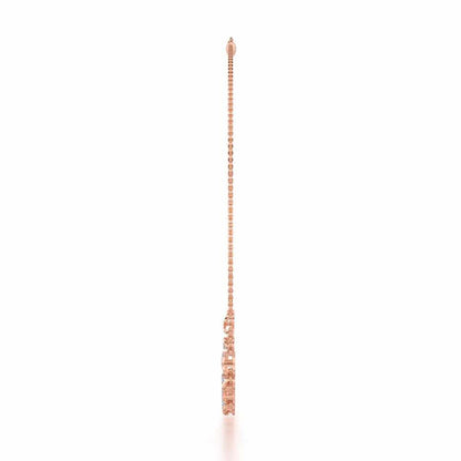 Dance Charms Silver Necklace - Rose Gold - Image 4